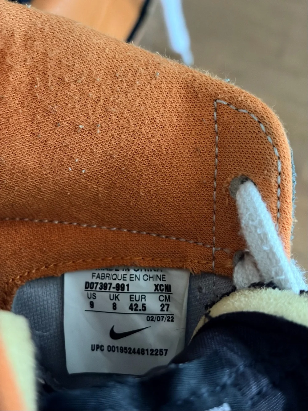 Nike By You Blazer Mid ‘77 Custom Leather Sneakers Men’s US 9 Orange Black Suede